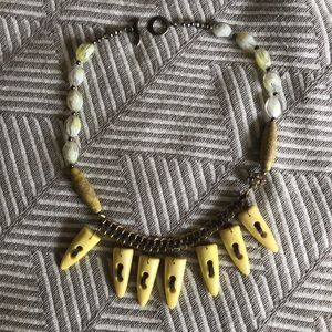 Yellow Anthropologie statement necklace